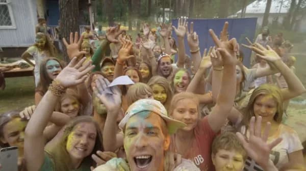 Andrea at a summer camp in the Chernobyl area, Ukraine
