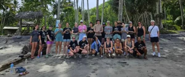 Our participants at the environmental project in Nusa Penida, Bali!