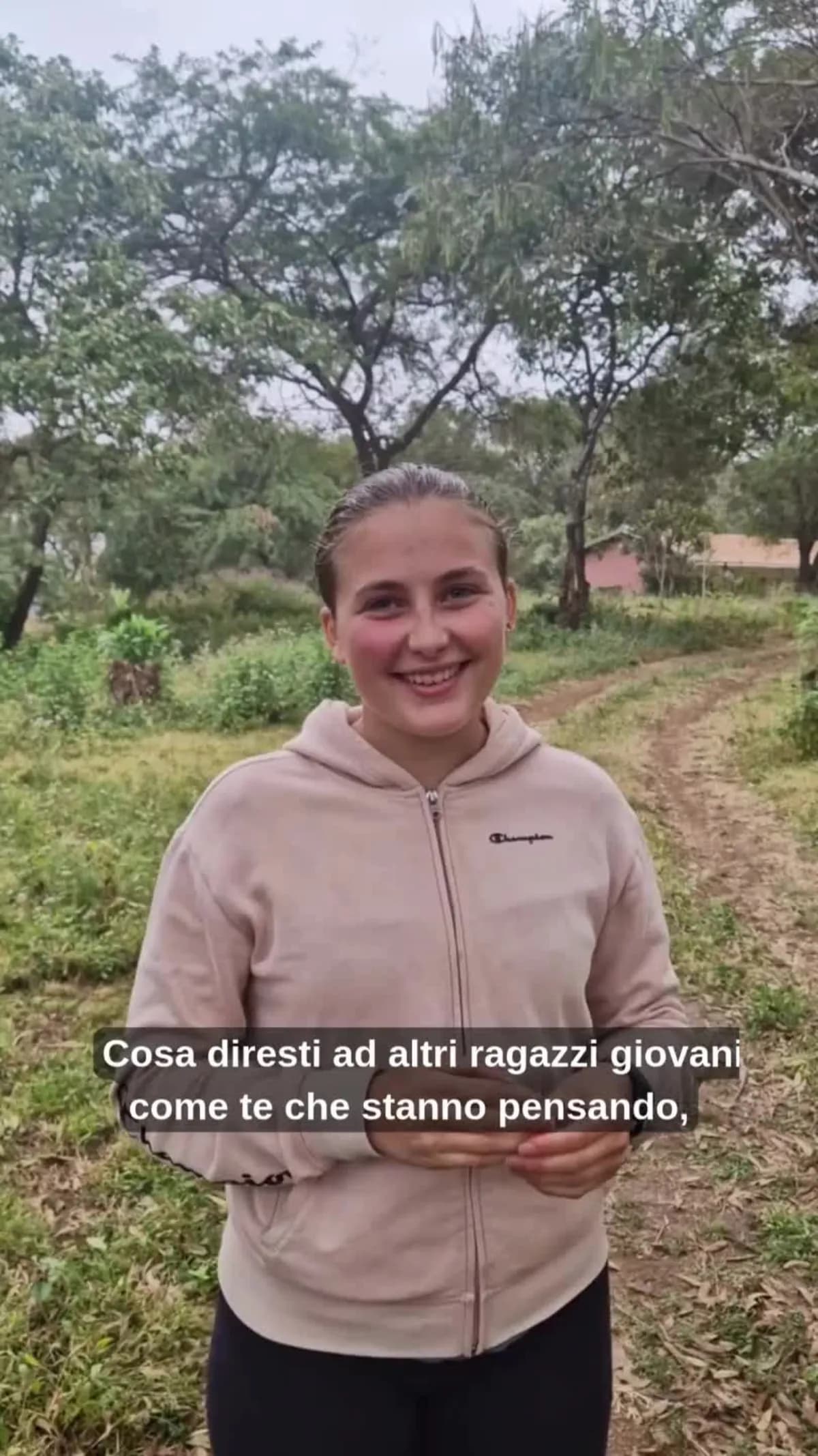 Greta during her experience in Tanzania