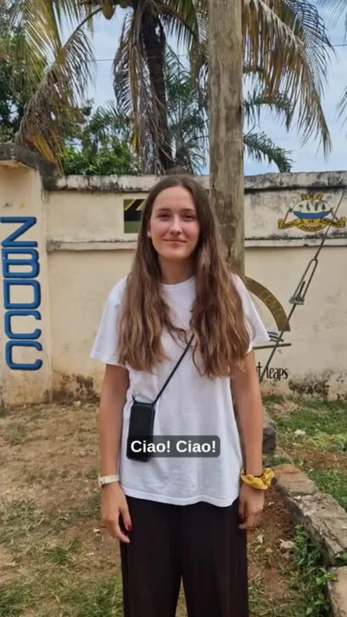 Sara during her experience in Tanzania