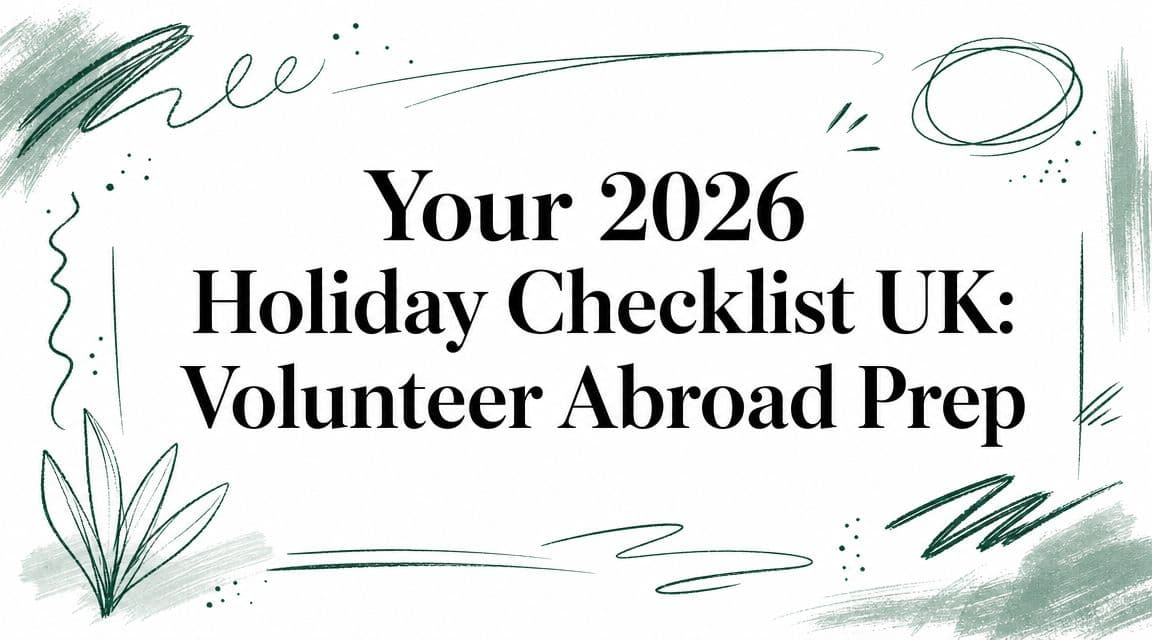 Your 2026 Holiday Checklist UK: Volunteer Abroad Prep